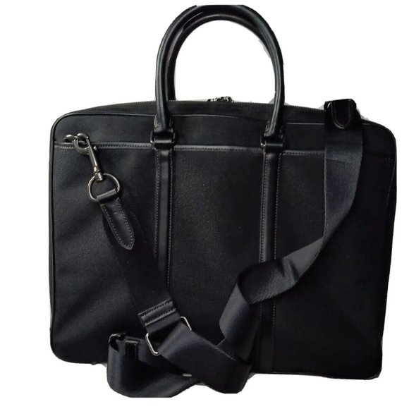 Coach Men's Metropolitan Slim Briefcase 23808 Black Retail $395 - Picture 1 of 9